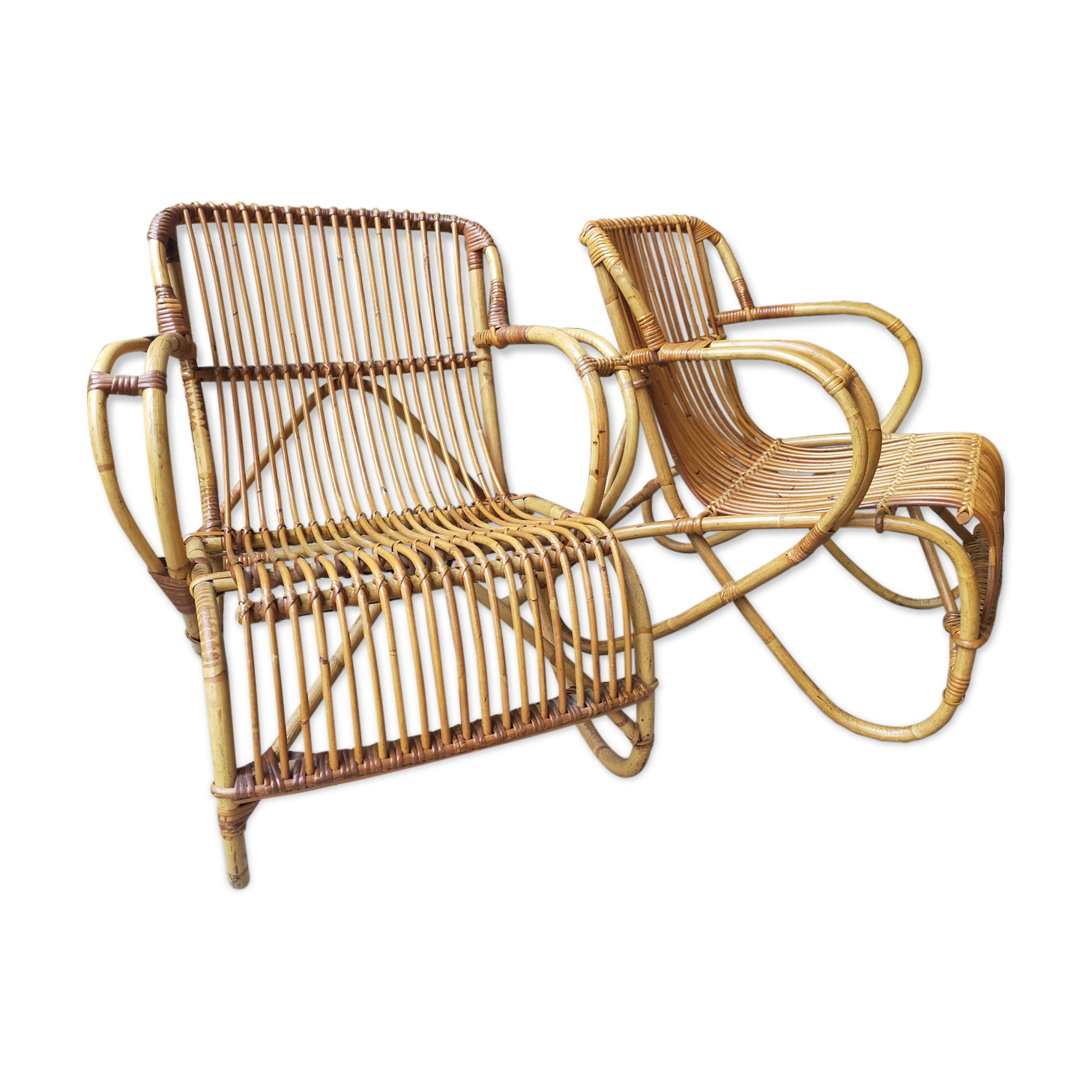 Pair of rattan chairs