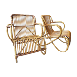 Pair of rattan chairs