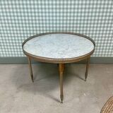Marble and brass coffee table