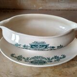 Old saucière terre de fer - earthenware Longchamp "Lutèce"