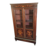 Napoleon III marquetry display cabinet