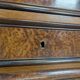 Elm burl and rosewood secretary chest of drawers