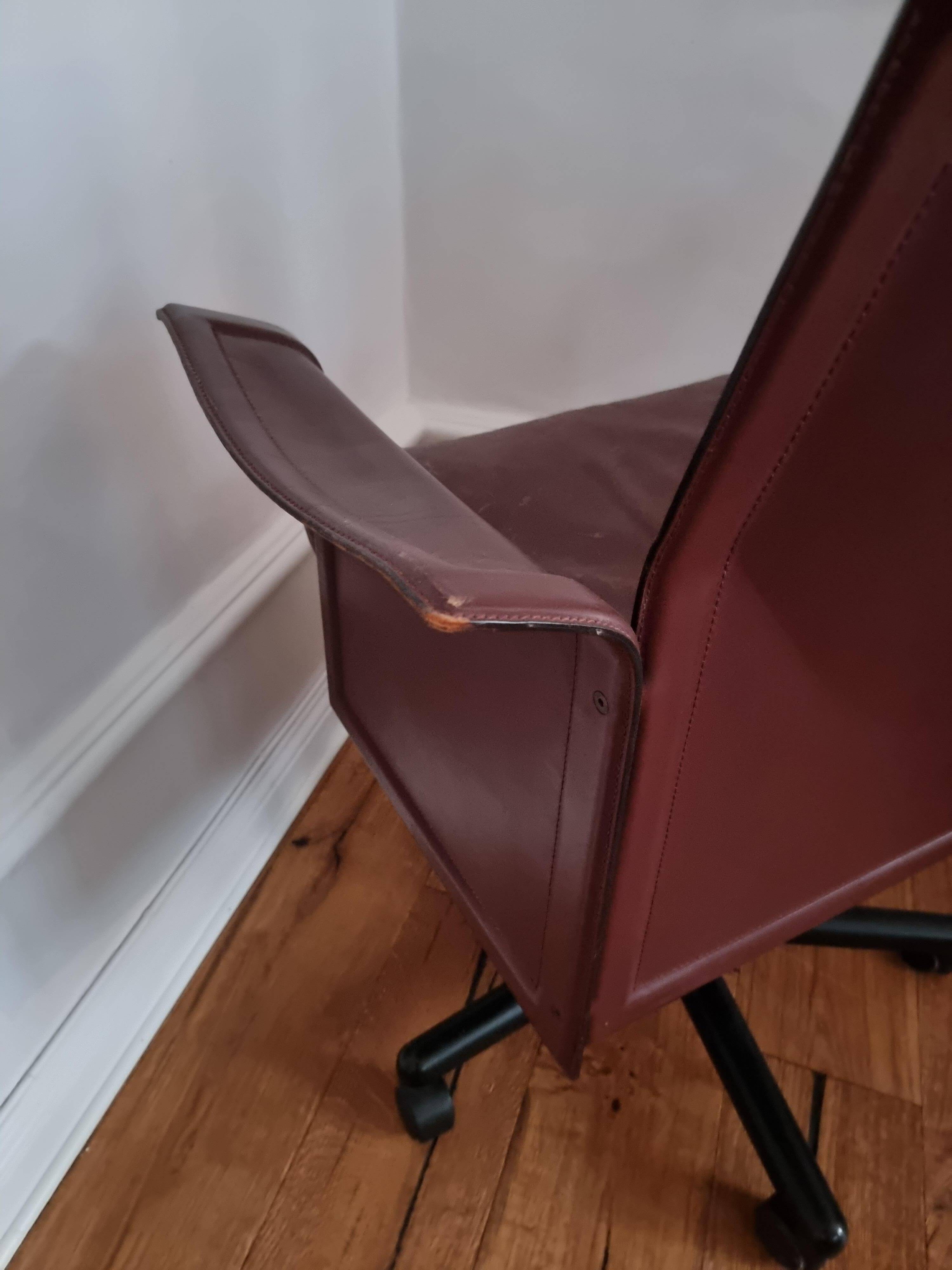 Tito Agnoli, swivel office chair "Korium" for Matteo Grassi, Post-Modern / Italy
