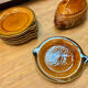 Fish service 8 ceramic plates Sarreguemines vintage 60s