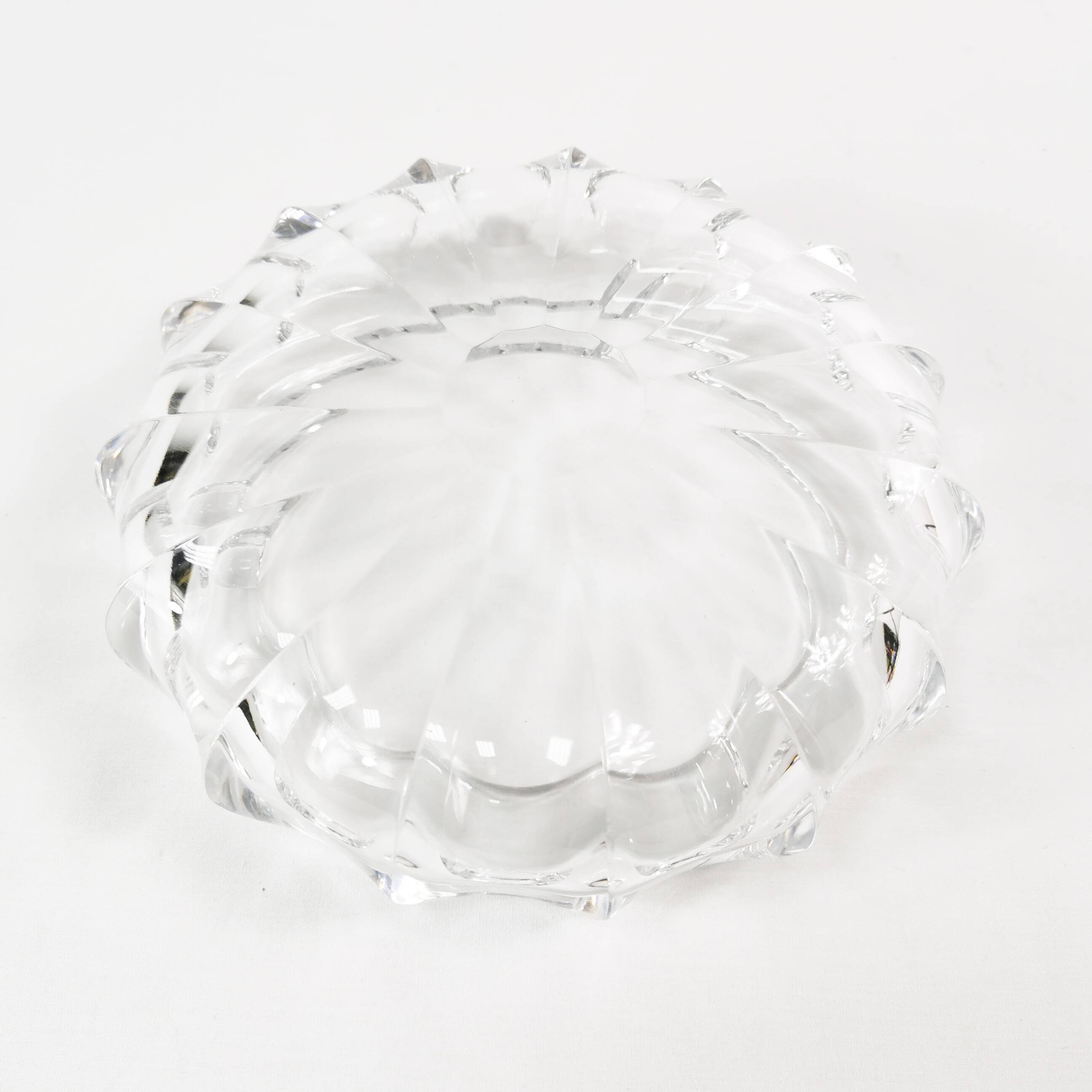 Mid Century Crystal Ashtray, Belgium 1960s