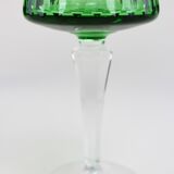 Set of 6 Bohemian crystal wine glasses