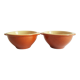 Duo of vintage Emile Henry cognac ear bowls