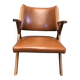 Fauteuil dal vera vintage circa 1950
