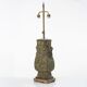 Billy Haines style table lamp in patinated bronze "verdigris" 1960s