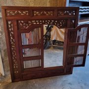 Balinese mirror with shutters Indonesia 120X130cm