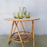 Rattan round coffee table