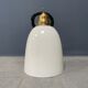 High opaline glass pendant lamp with brass fixture