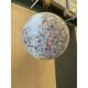 Contemporary Murano-Style Milky-White Glass Sphere with Multicoloured Murrine