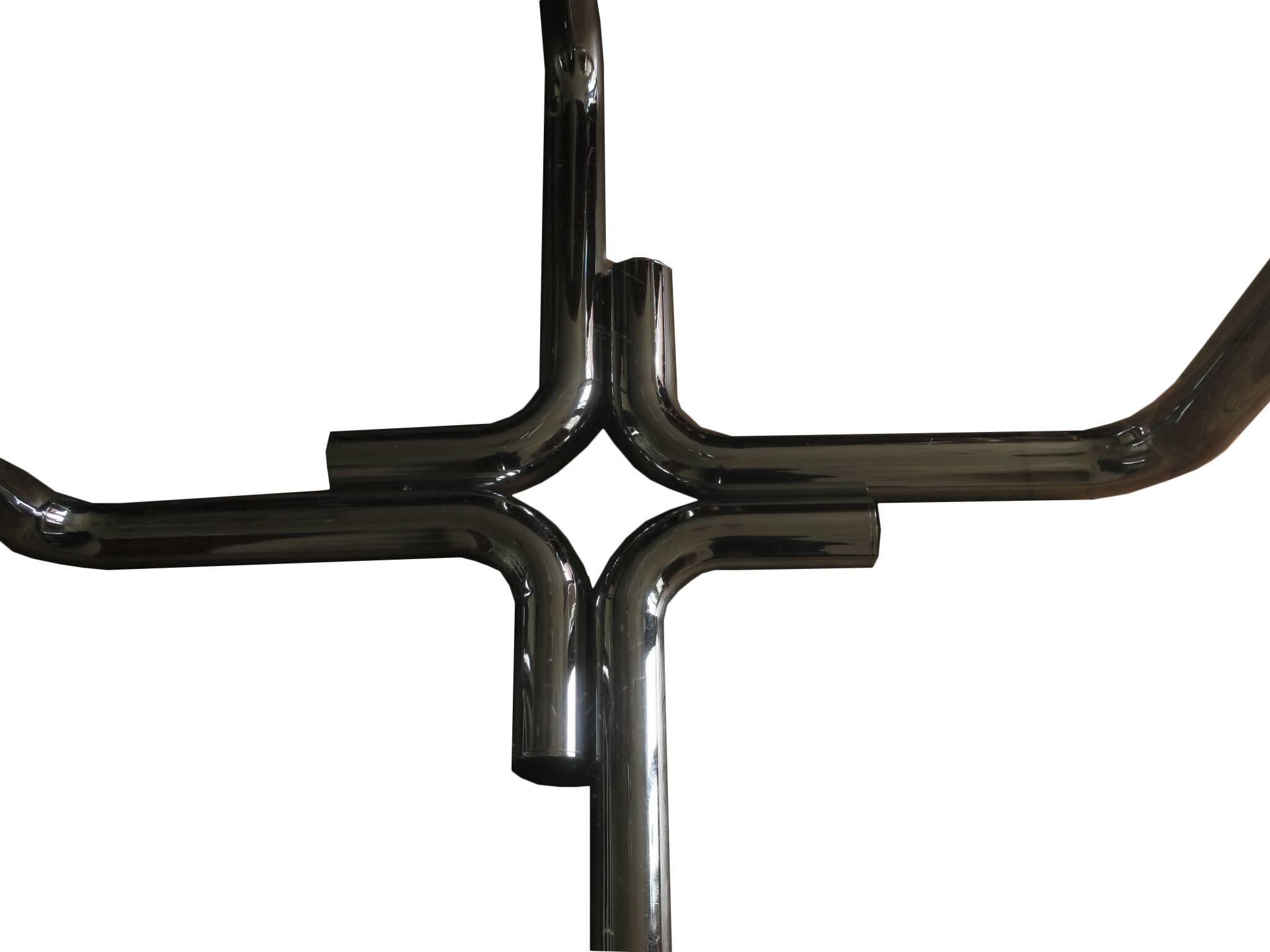 Tubular steel and glass coffee table, 1960s