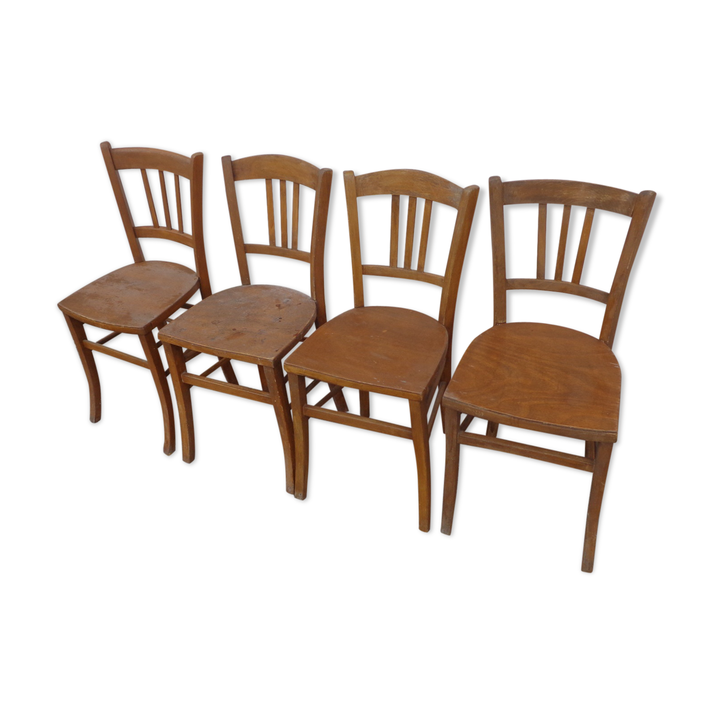 4 faux wood bistro chairs