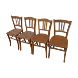 4 faux wood bistro chairs