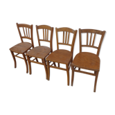4 chaises bistrot faux bois