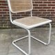 Set of 4 Cesca b32 model chairs in white by Marcel Breuer