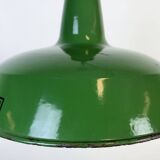 Industrial Green Enamel Factory Pendant Lamp from Revo, 1950s