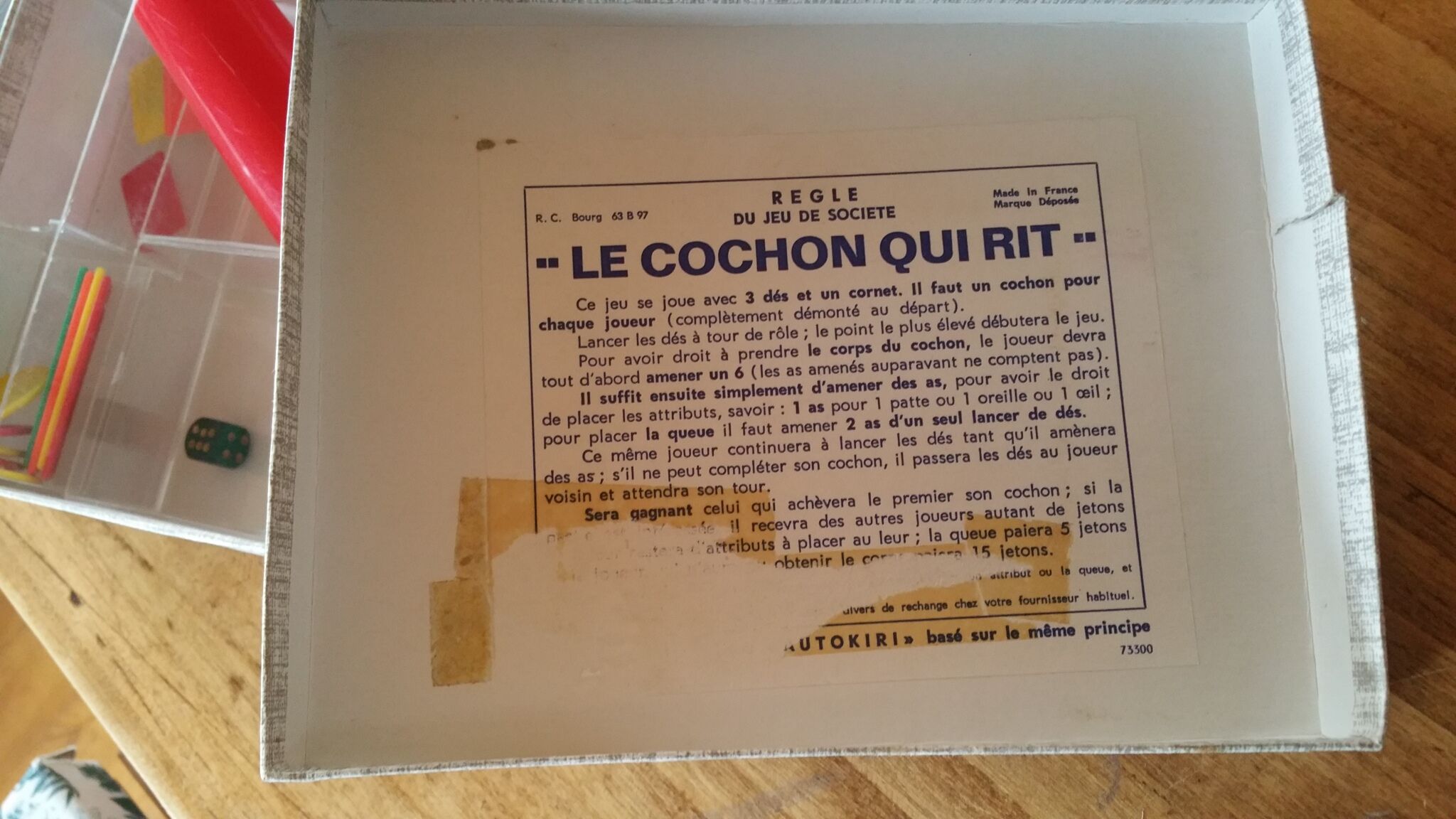 Jeu "le cochons qui rit" complet