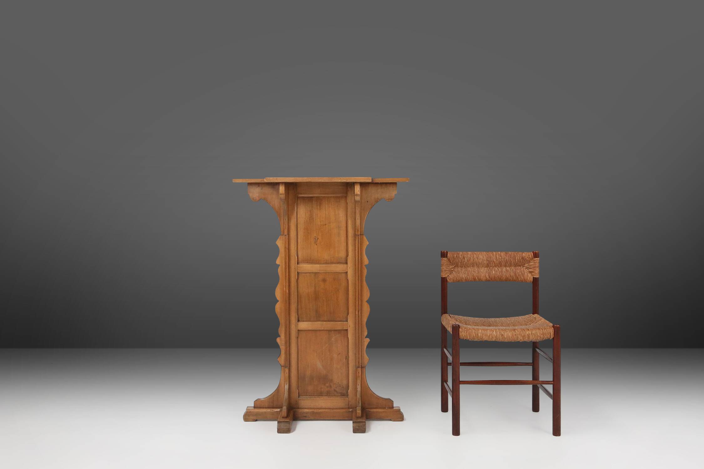 French Wooden Church Console, 1900s