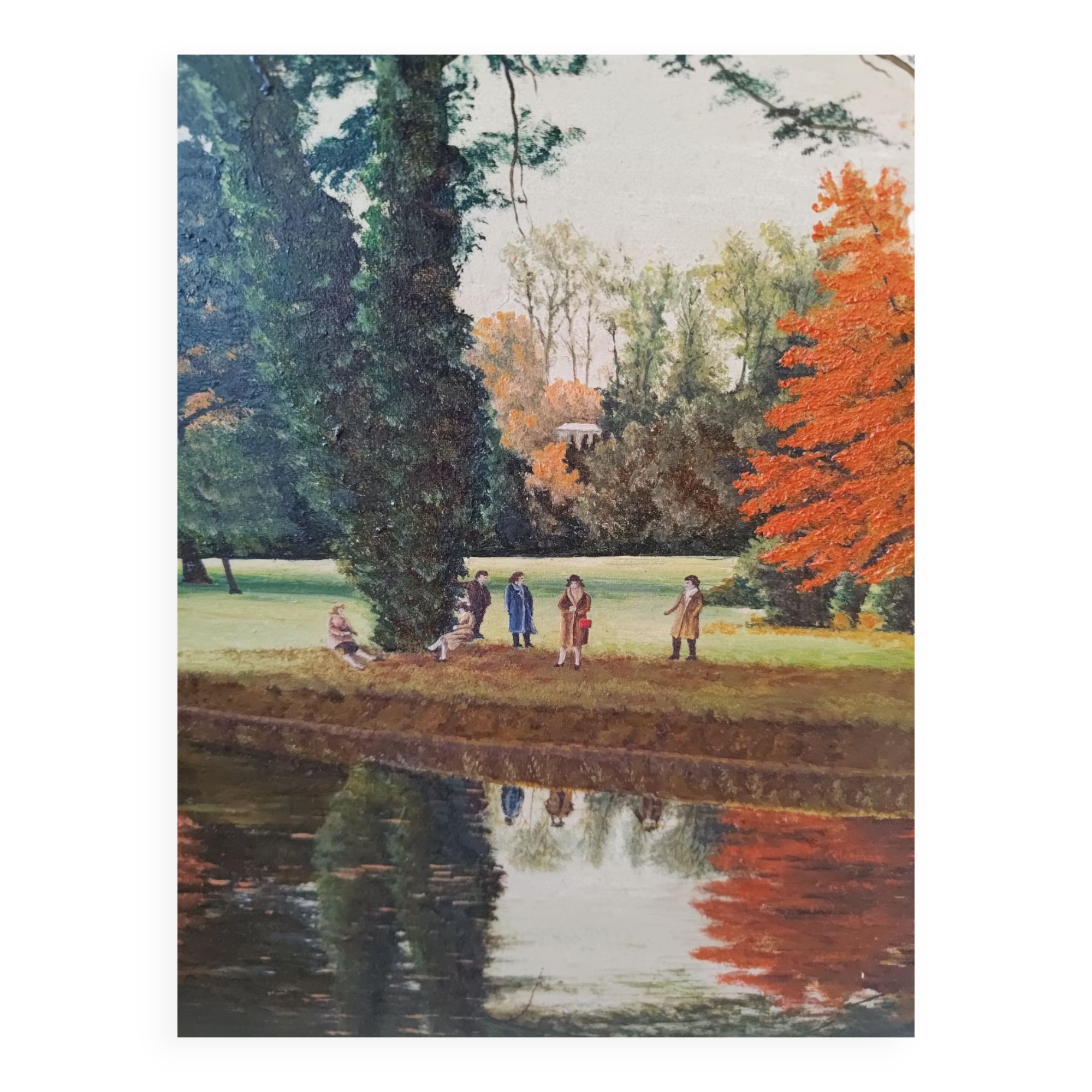 Wooded park painting