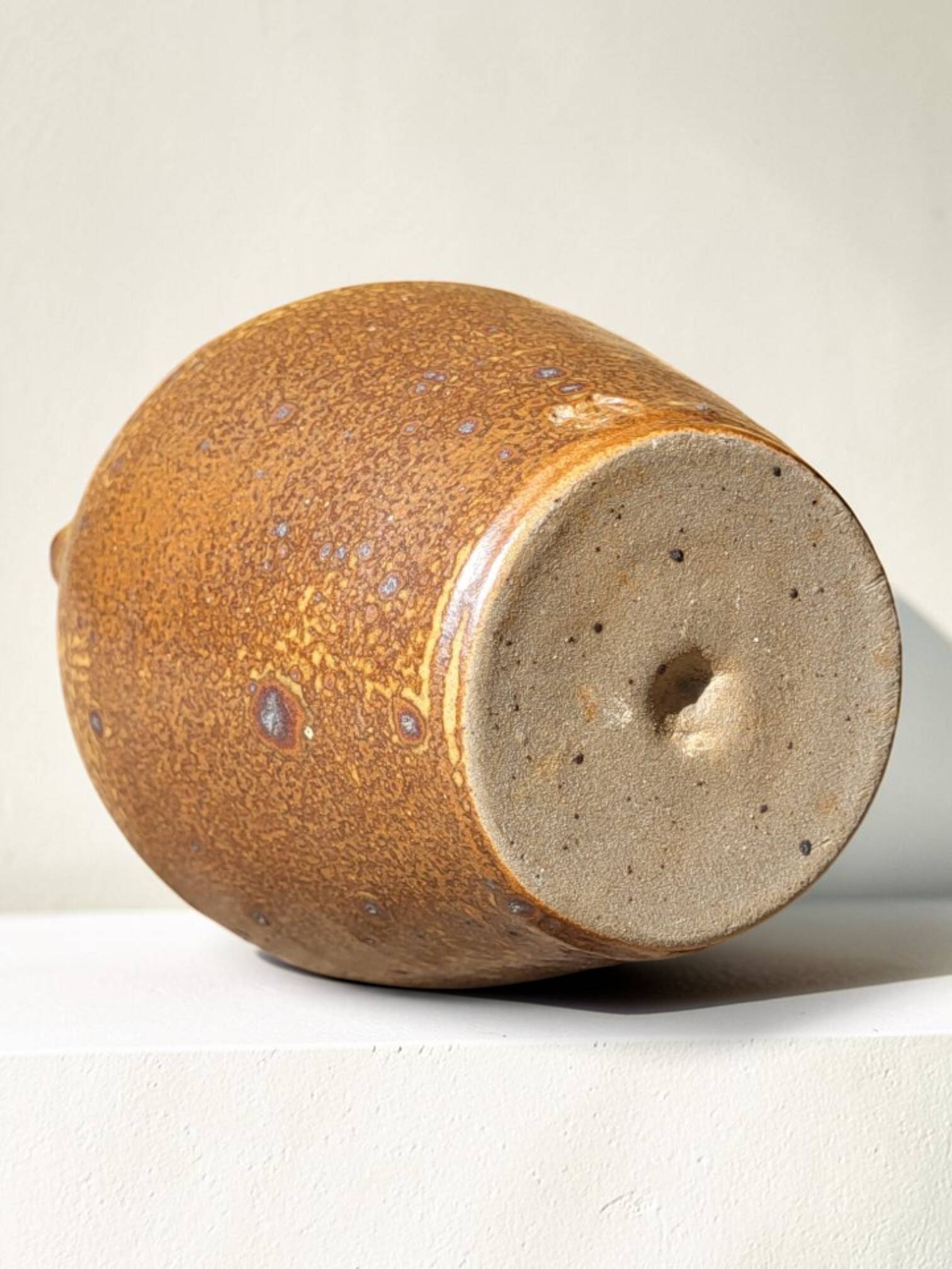 Vase en grès pyrité Michel Dumont / Puisaye