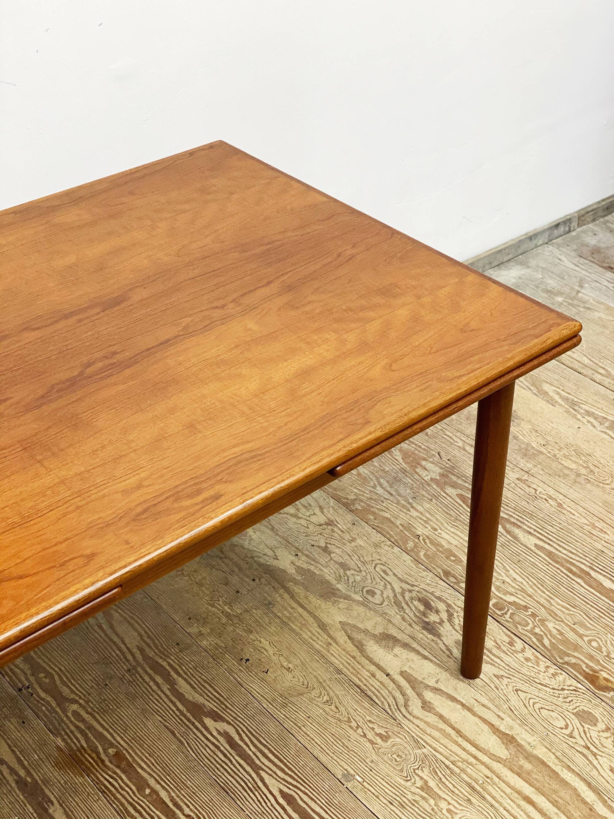 Extendable mid century teak dining table by scovby, denmark, 1950s