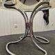 Chrome and smoked glass table.