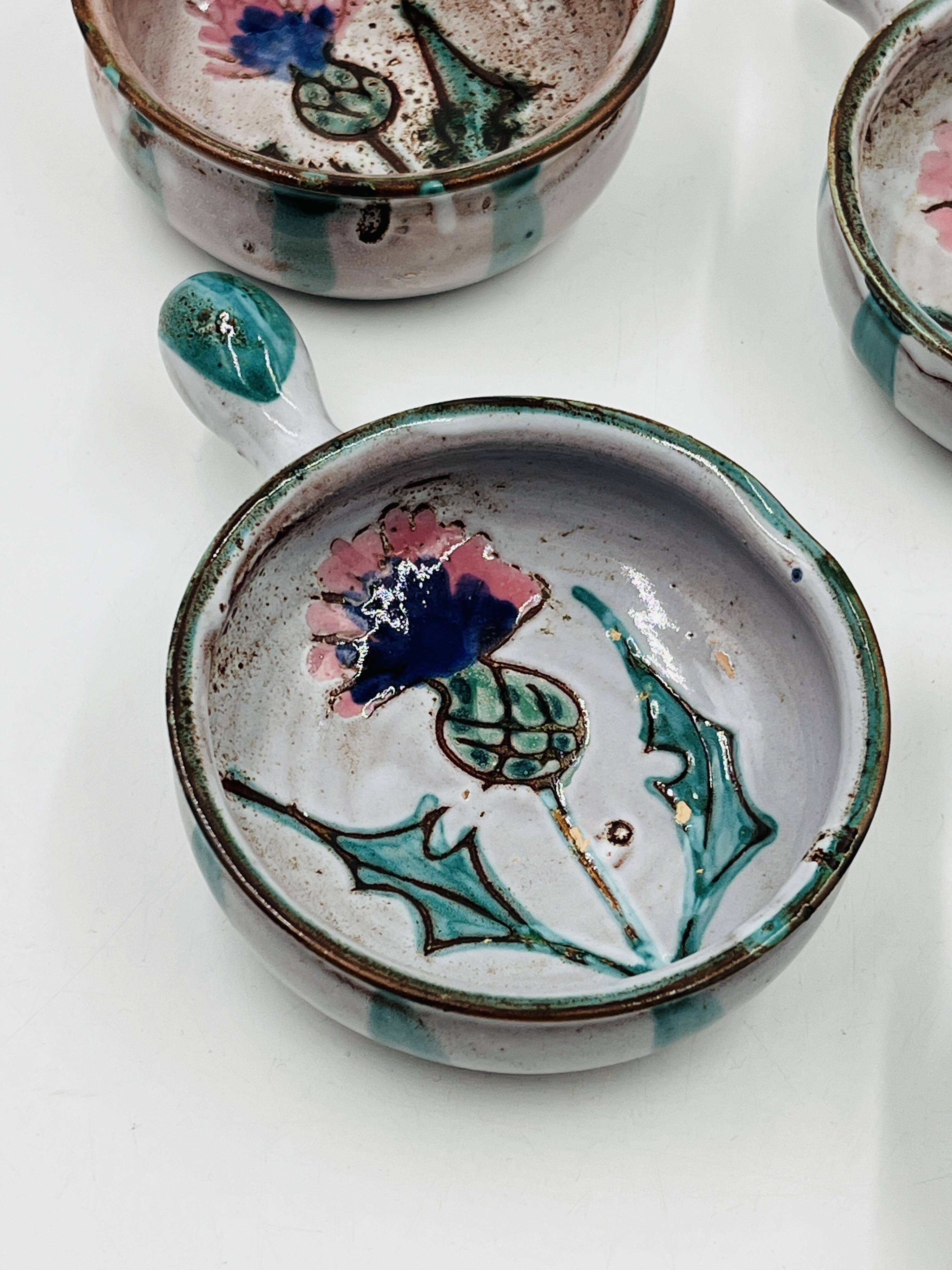 Set of 4 Vallauris Chardon ramekins by Étienne Daniel