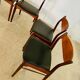 Danish vintage Arne Wahl Iversen teak and leather dining chairs model 26 - 1960s