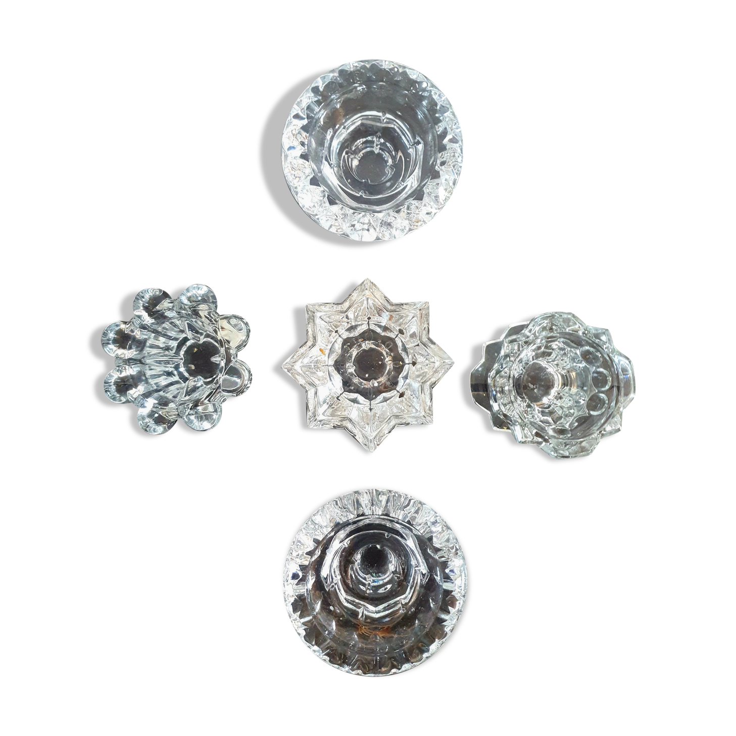 Glass candle holders