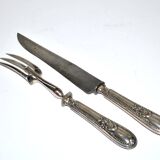 Empire Silver Carving Knife and Fork Set Brush&Cie
