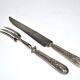 Empire Silver Carving Knife and Fork Set Brush&Cie
