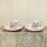 Barbotine cherry cups