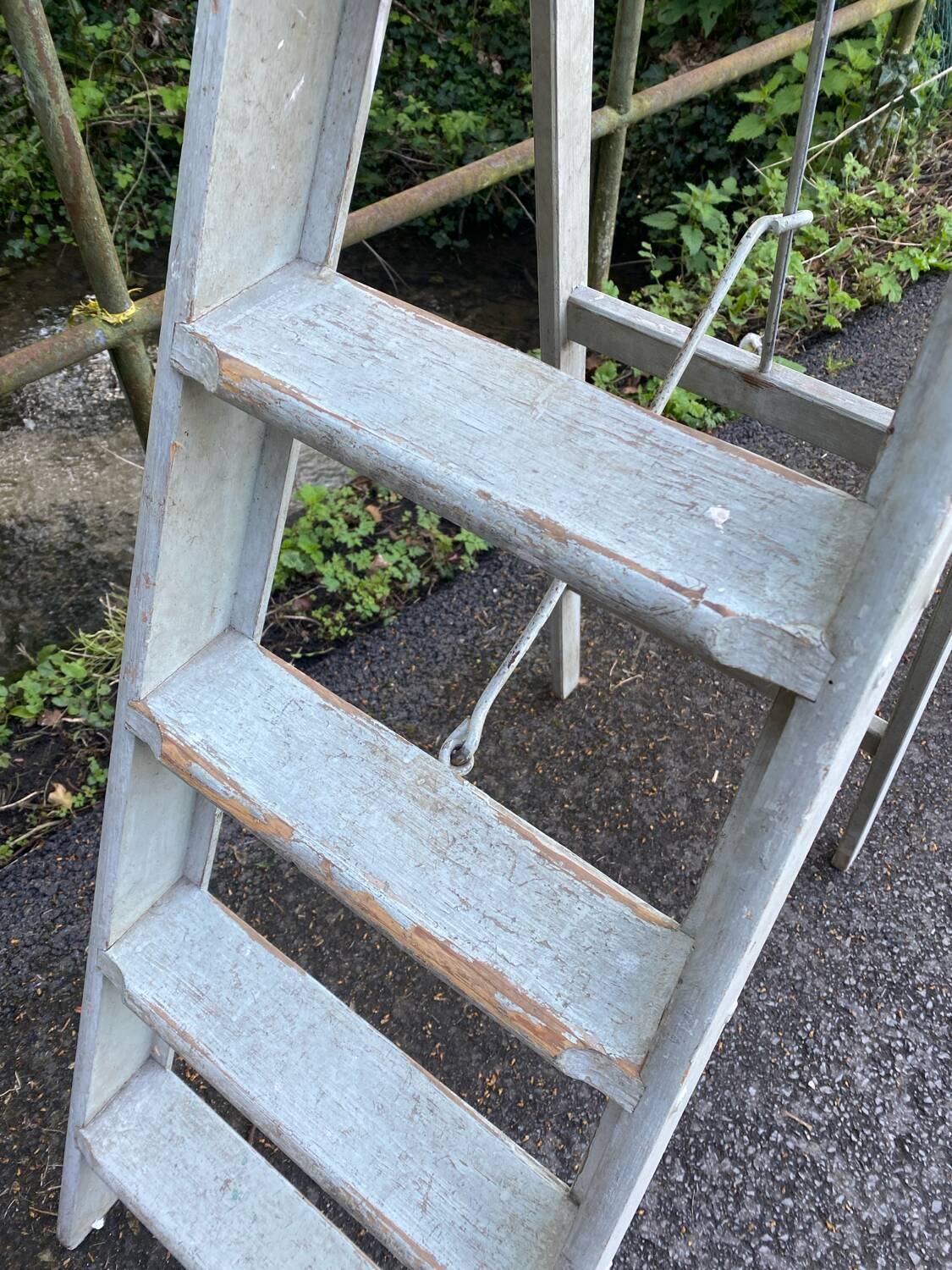 Large stepladder wooden painting ladder