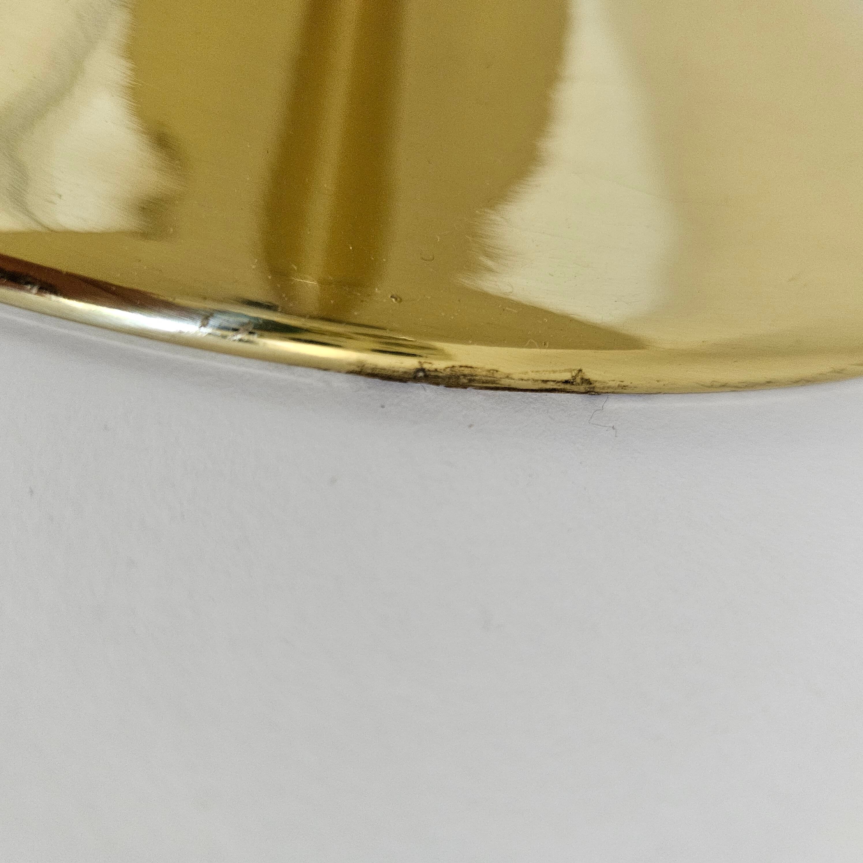 Mushroom-shaped brass table lamp, Italy, 1970s