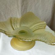 Frosted glass fruit bowl, contemporary piece from the 20th century.