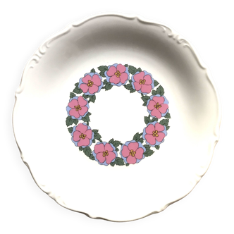 Plat fleurs porcelaine allemande vintage