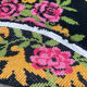 Vintage round wool rug, 150cm, 1970s