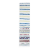 1970s Vintage Turkish Hand-Knotted Wool Cotton White Runner Rug 66x288