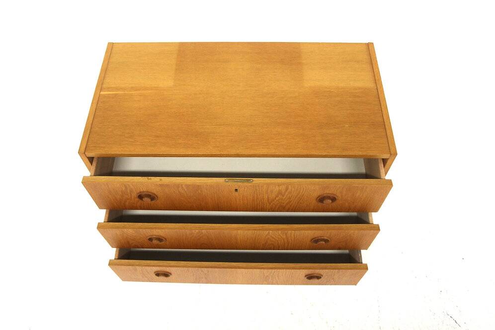 Scandinavian oak chest of drawers, Sweden, 1960