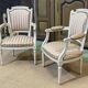 Pair of Louis XV style armchairs from the 1970s in beech.