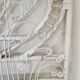 Peacock rattan headboard painted white