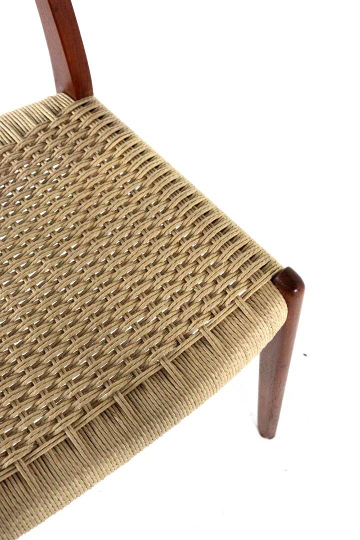 Set of 4 Arne Wahl Iversen for Glygnore papercord chairs