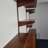 Modular bookcase vintage teak Danish, Designed by Kai Kraistensen for FM Mobler