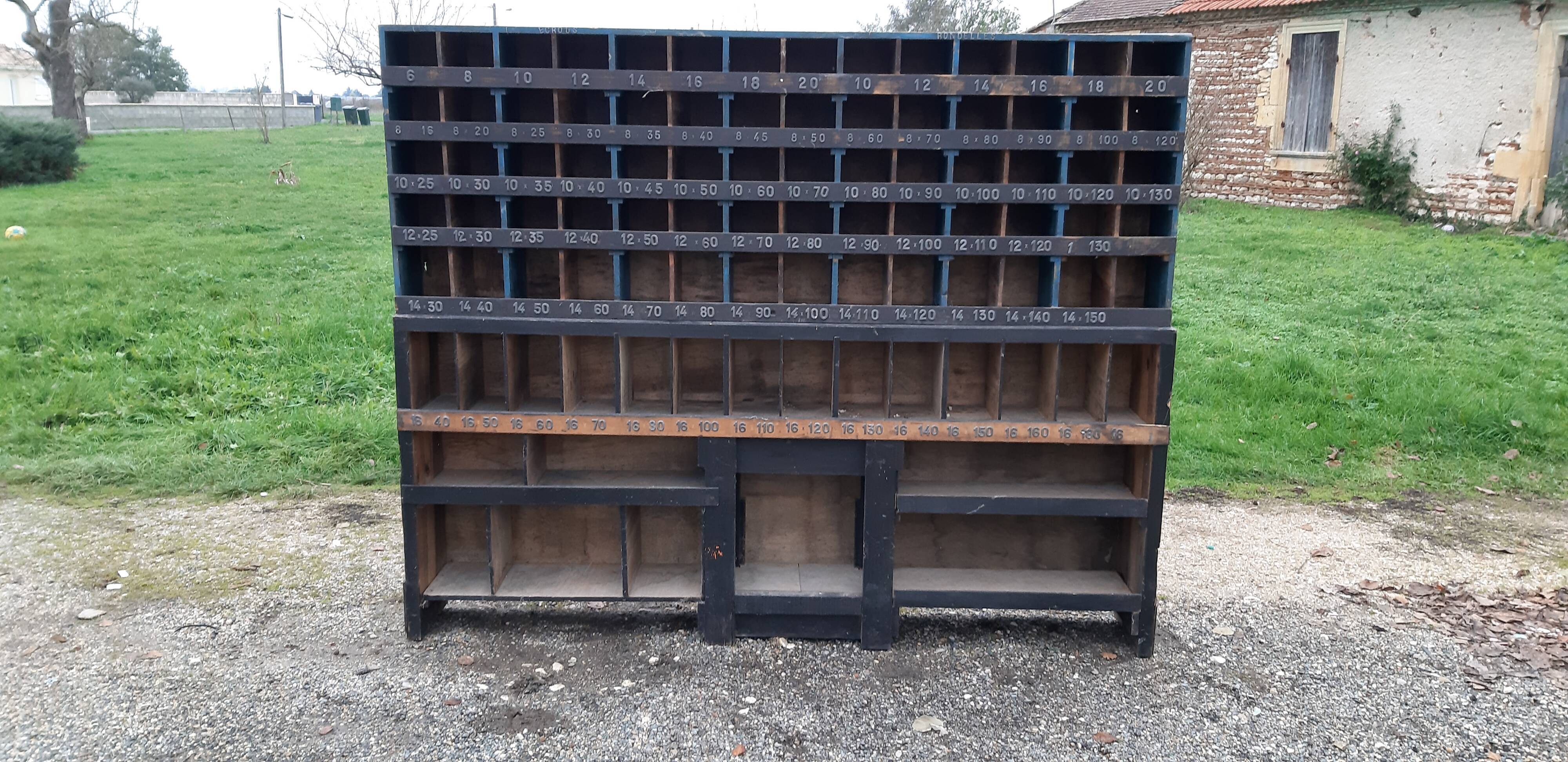 Furniture of trade wood of hardware