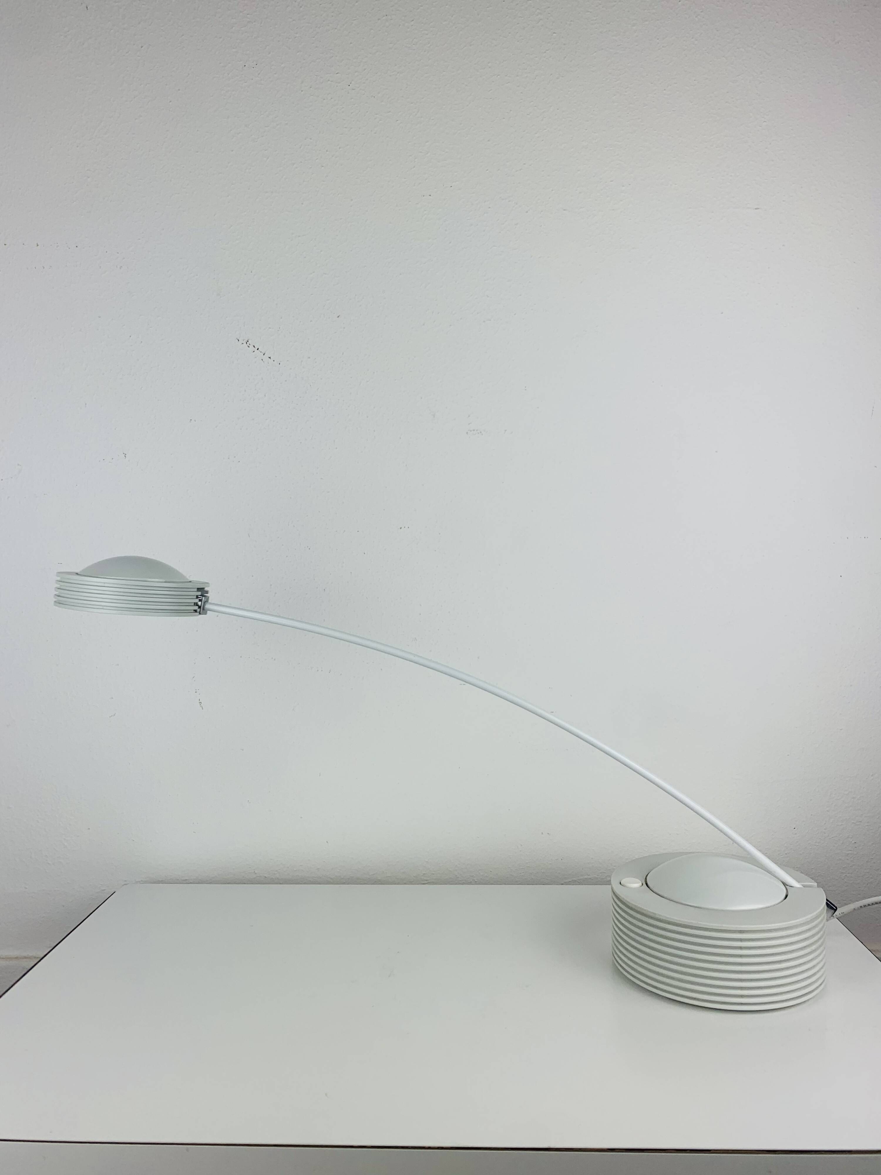 Lugano desk lamp by E Lite, white, Memphis style