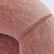 1960s, Danish lounge chair, salmon pink furniture velour, ash wood legs.