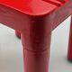 Chaise enfant rouge vintage Kartell par Sapper & Zanuso, style italien ludique des années 1960.